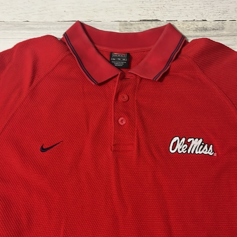 Nike Vintage Waffle Knit Ole Miss Polo Size XL - Picture 2 of 11